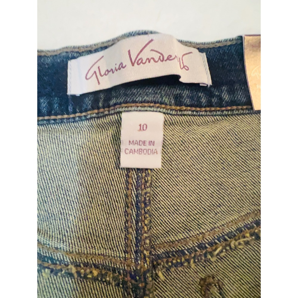 Gloria Vanderbilt Swan Series Straight Leg Jeans Blue Medium Wash Size 10 NEW - Picture 5 of 7